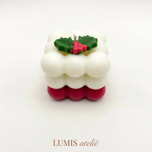 Cubo natalino vermelho